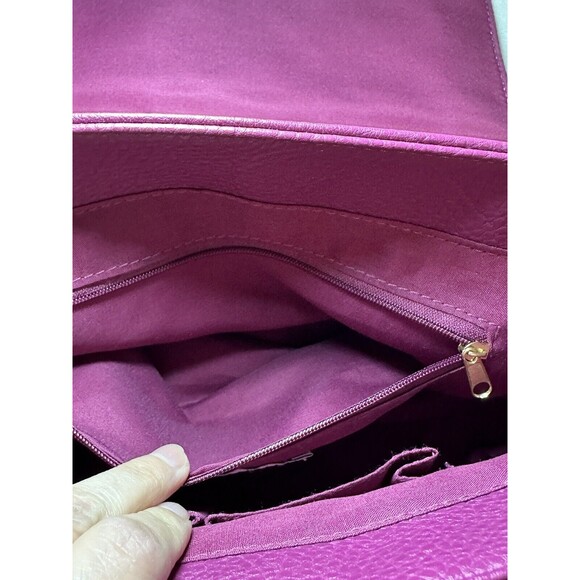 KENNETH COLE REACTION Berry Fuchsia Chain Colorful‎ Crossbody Purse - Picture 6 of 15